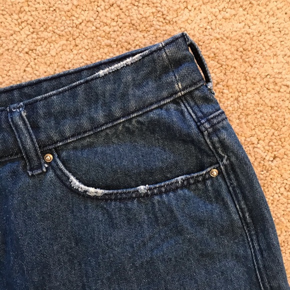 H&M Divided Denim Mini Skirt Cut Off Distressed - Picture 4 of 10